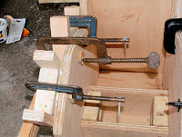 Clamped joints during setting