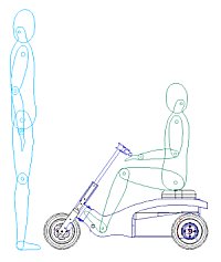 Trike with standing adult